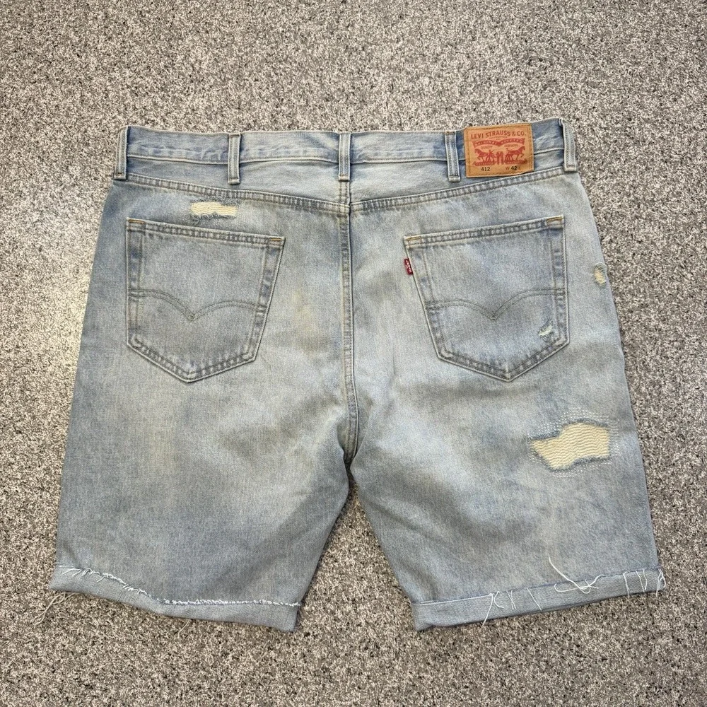 Levis 412 Denim Jean Shorts Mens 42 Slim Fit 9